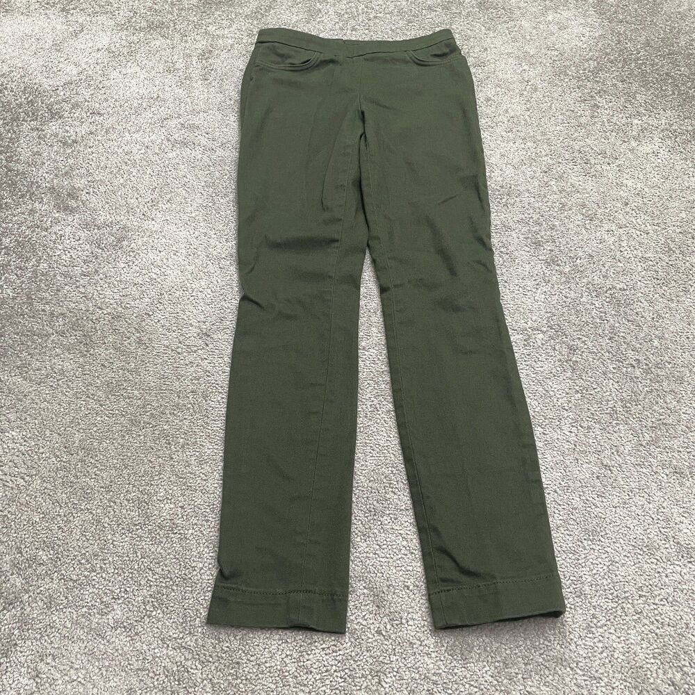 J. Crew Dannie Stretch Skinny Pants Womens 00 Green Mid Rise Casual Slim 26x28